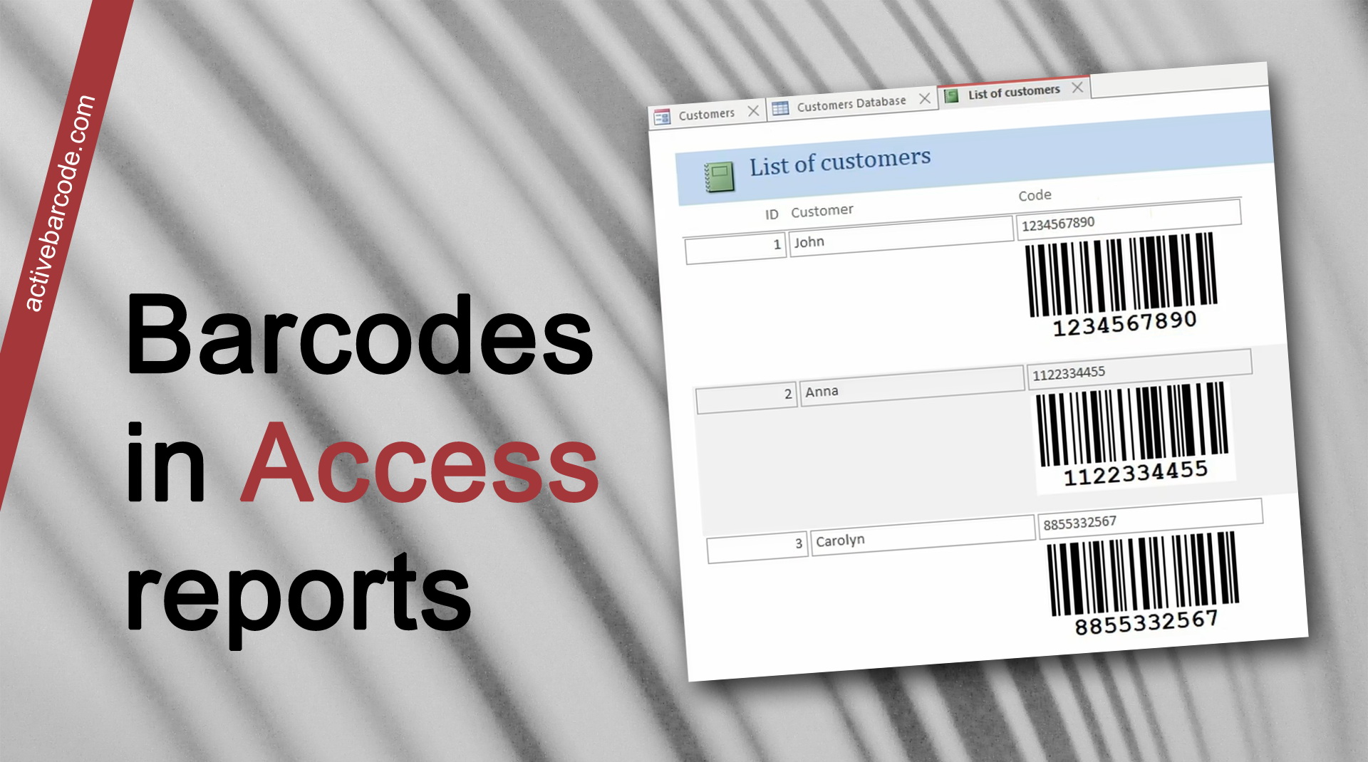 ActiveBarcode: So fügen Sie Barcodes zu einem Bericht hinzu.