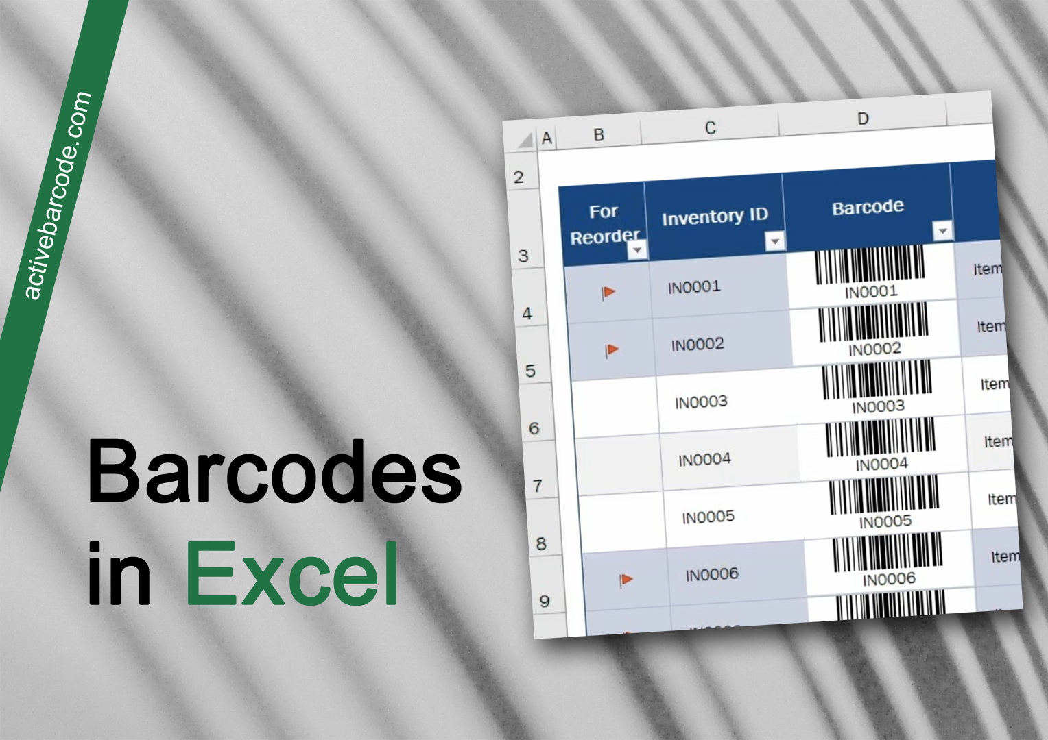 ActiveBarcode: So fügen Sie Barcodes aus ausgewählten Zellen ein